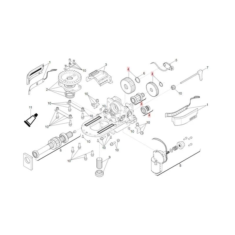 Pièce détachée groupe réductions s2500i 63003380 - Faac