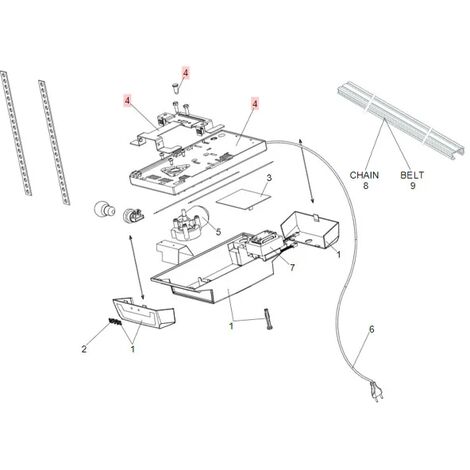 faac pièce détachée base et support de rail d600/d1000 63003357