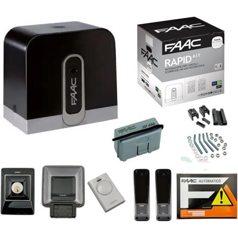 RAPID KIT FAAC 24V Schiebetor-Kit Automatisierung 400KG CYCLO SAFE&GREEN 1059995