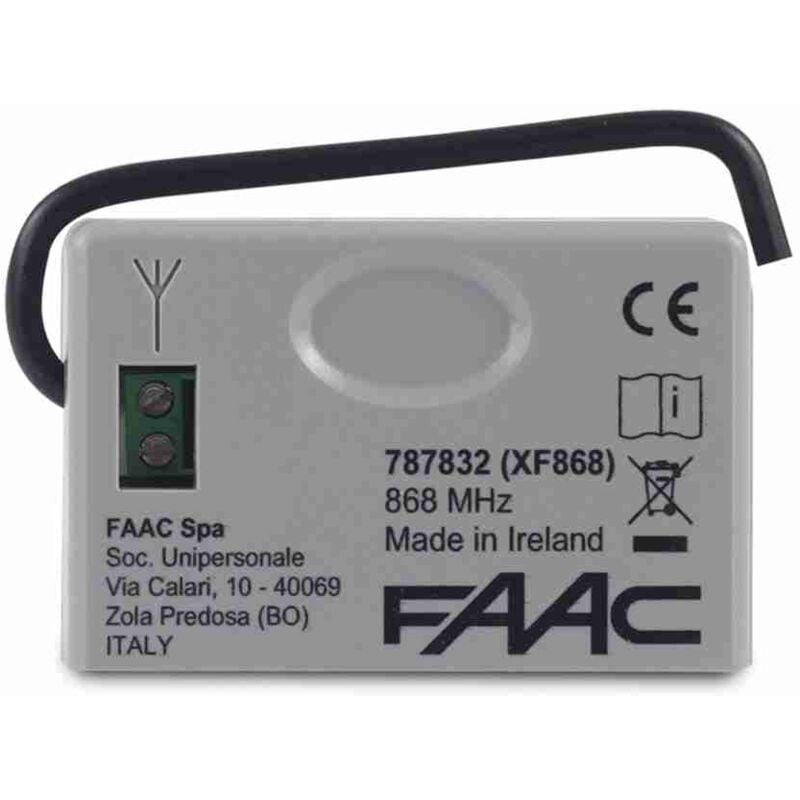 Faac - Récepteur radio Xf 868 1 canal prise Xf868 787832 Ex 319007