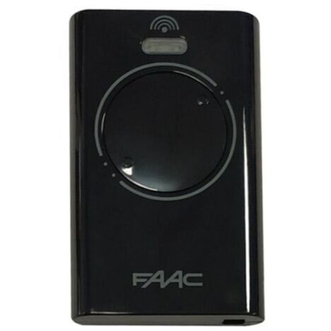 FAAC XT2 433 SLH Noire - Télécommande à 2 canaux - Codage Rolling Code SLH sécurisé - Compatible motorisation FAAC - Référence 7870071