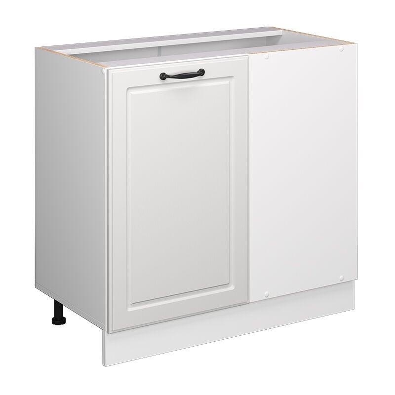Meuble d'angle R-Line, Blanc campagne, 86 cm sans plan de travail Vicco