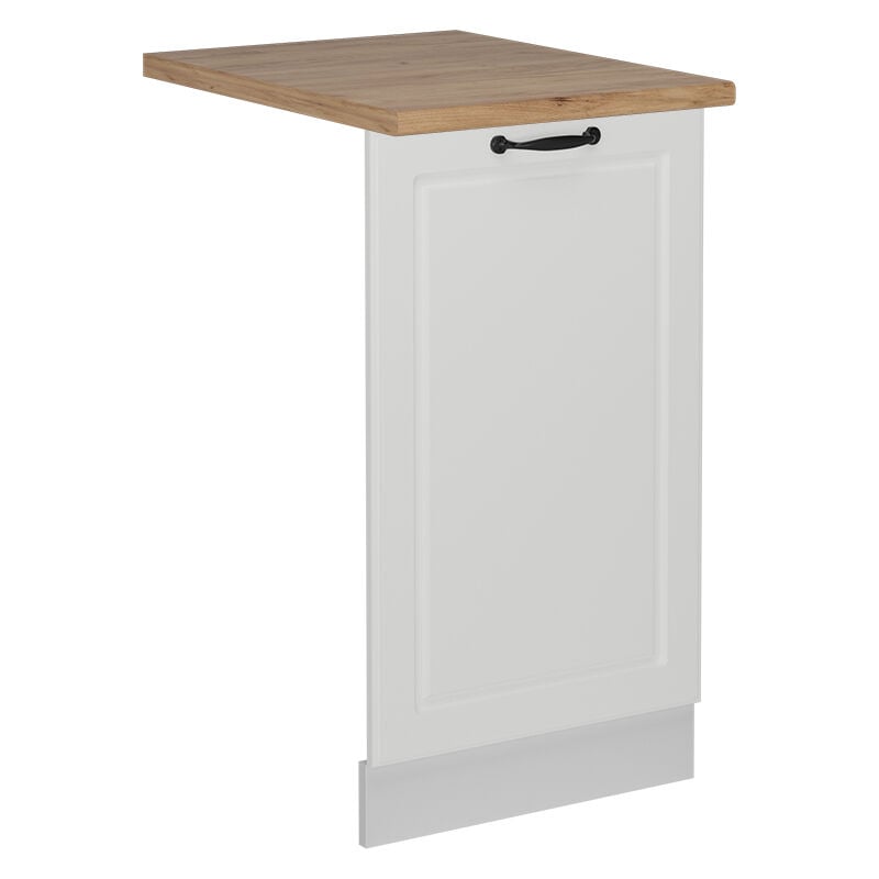 Façade de lave-vaisselle R-Line, Blanc campagne, 45cm, PT Chêne, Vicco