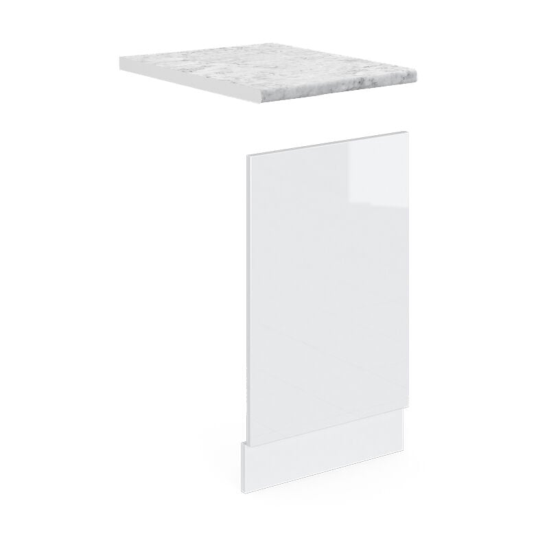 Vicco - Façade R-Line, Blanc Haute brillance, 45 cm, pt Marbre