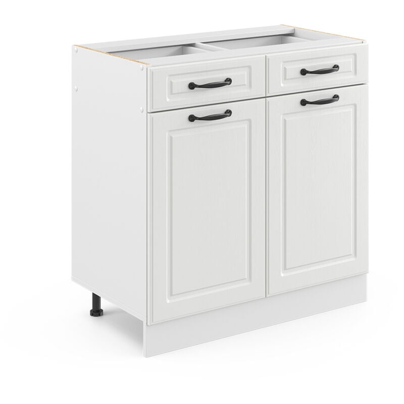Meuble cuisine R-Line, Blanc campagne, 80 cm sans plan de travail Vicco