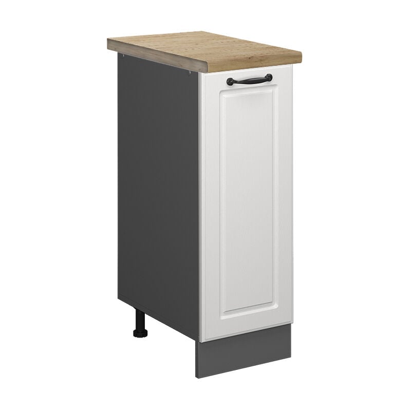 Meuble de cuisine R-Line, Blanc campagne, 30 cm, pt Chêne Vicco