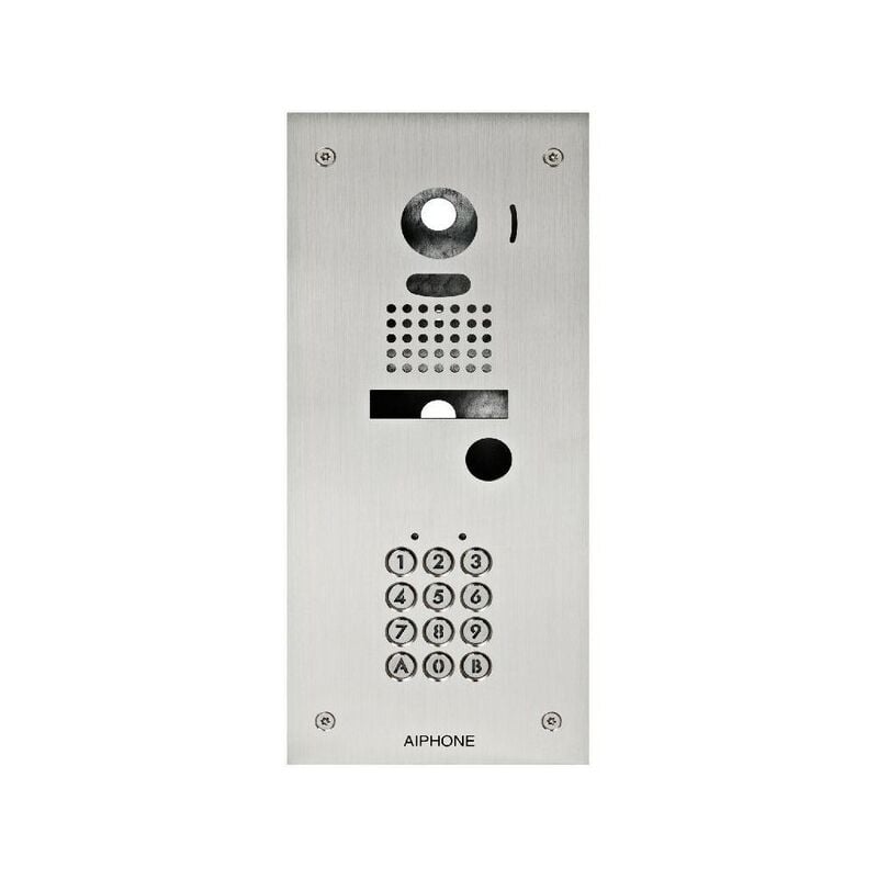 Façade inox 2 mm encastrée avec clavier 100 codes pour kits vidéo jk et jo