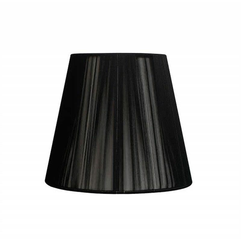 Abat-jour conique Indira Thread avec clip noir (Ø14x8x9,5cm) Abat-jour conique Indira Thread avec clip noir (Ø14x8x9,5cm)