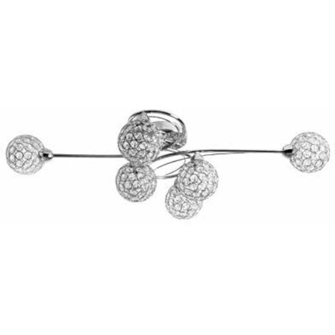 FAB 064486020 | Plafonnier Kegan Cristal 6xg9 Chrome 19x80