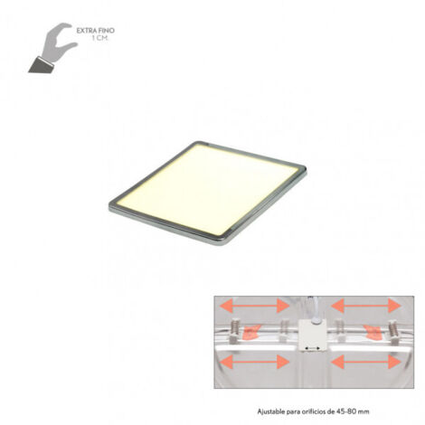 FAB 100690820  Downlight 8w 4000k Cromo Providencia 586lm 11,8x11,8  Ajustable Al Hueco De Empotrar