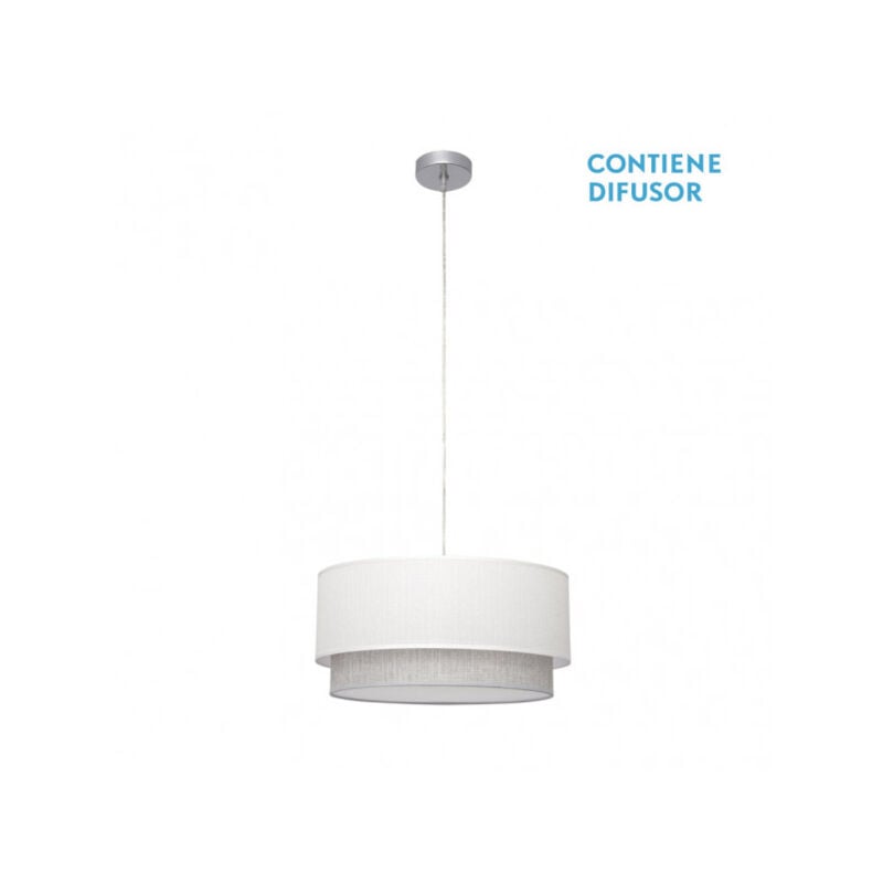 Fabrilamp - Lampe suspendue Kenya 3xe27 Blanc/gris 40d de .