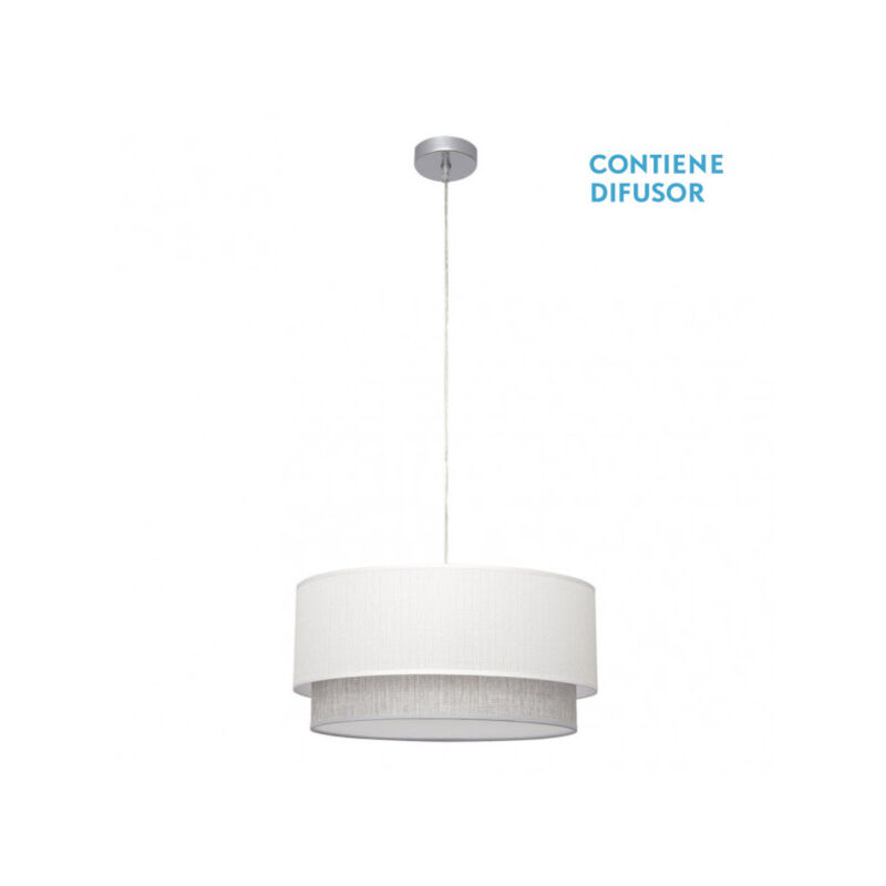 Fabrilamp - Lampe suspendue Kenya 3xe27 Blanc/gris Reg.50d de . Fabrilamp - Lampe suspendue Kenya 3xe27 Blanc/gris Reg.50d de .