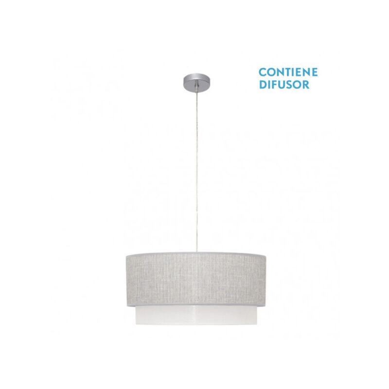 Fabrilamp - Lampe suspendue Kenya 3xe27 Gris/blanc Reg.50d de . Fabrilamp - Lampe suspendue Kenya 3xe27 Gris/blanc Reg.50d de .