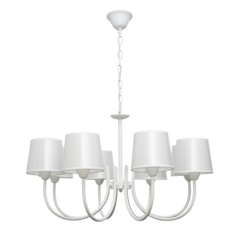 FAB 121558025  Lampe Guadalajara 8xe14 Blanc Abat-Jour Blanc