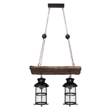 FAB 124492002  Colgante Rustico Cortijo 2xe27 Marron