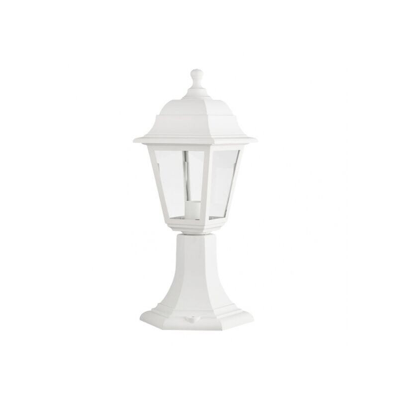 Basil lampada da parete per esterni 1xe27 bianco ip44 policarbonato 41,5x16,5d
