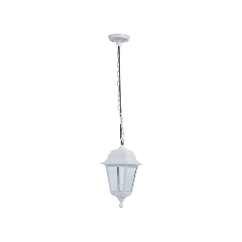 Basil ciondolo da esterno 1xe27 bianco ip44 policarbonato regx15x15 cm