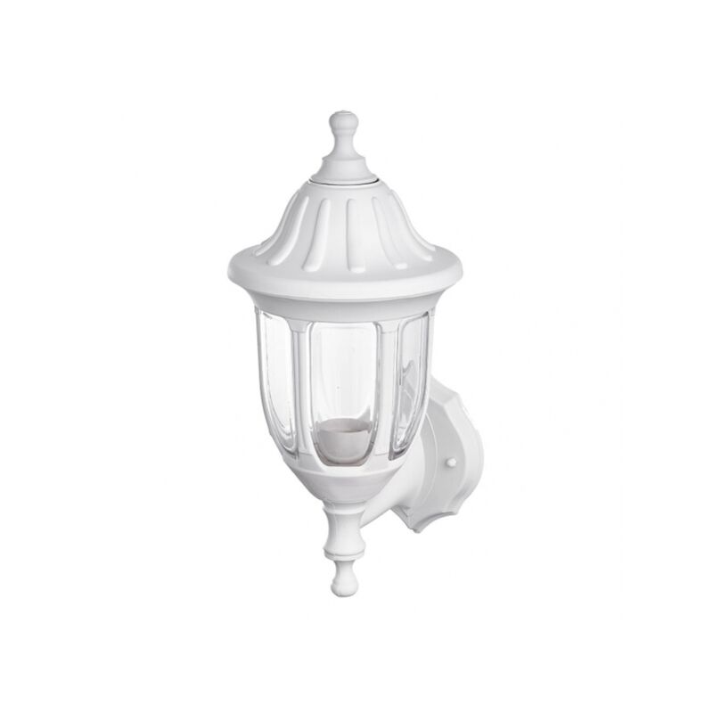Angelica applique da esterno 1xe27 bianco ip44 policarbonato 36,2x16,6x20,5 cm