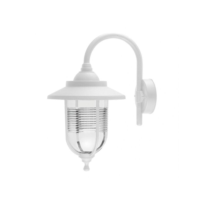 Lampada da parete per esterni tan 1xe27 white ip44 policarbonato 45,2x25,2x34,2 cm
