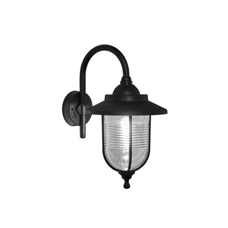 Lampada da parete per esterno tan 1xe27 nero ip44 policarbonato 45,2x25,2x34,2 cm