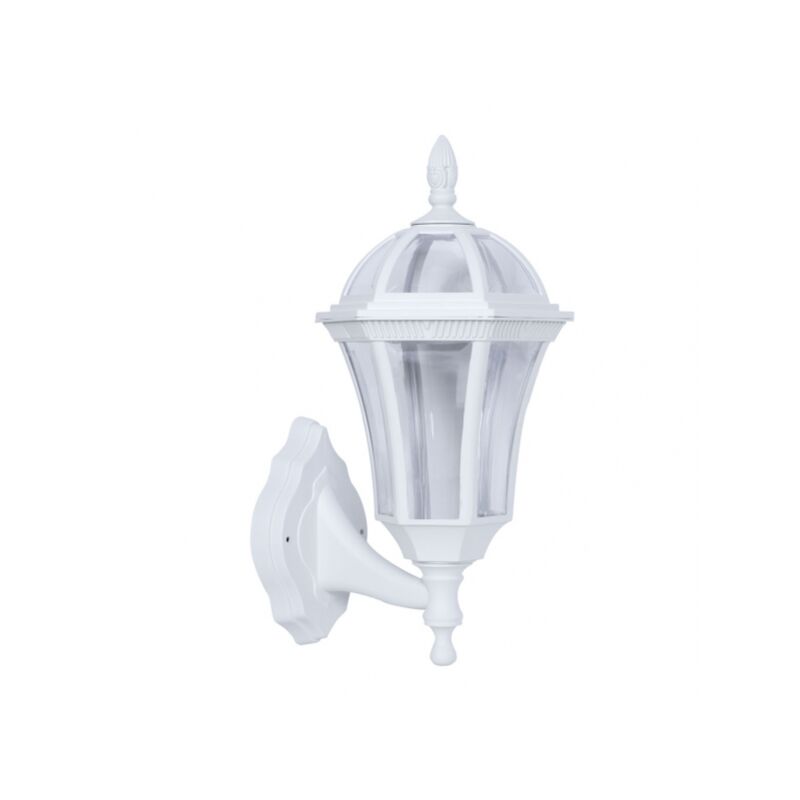 Comino lampada da parete per esterni 1xe27 bianco ip44 policarbonato 41,1x17x6x23,8 cm