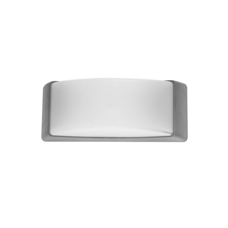 Fabrilamp - azuki lampada da parete per esterni 1xe27 grigio ip65 policarbonato 12,9x32x13 cm