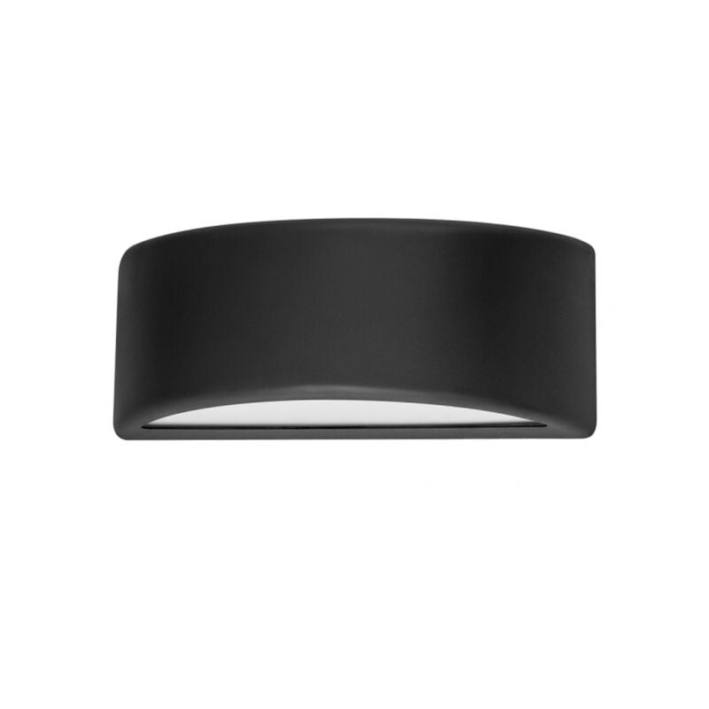 Kefir applique da esterno 1xe27 nero ip65 policarbonato 13,2x32x13 cm