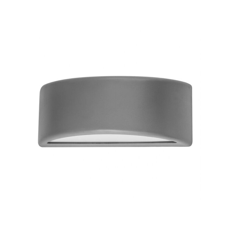 Kefir applique da esterno 1xe27 grigio ip65 policarbonato 13,2x32x13 cm