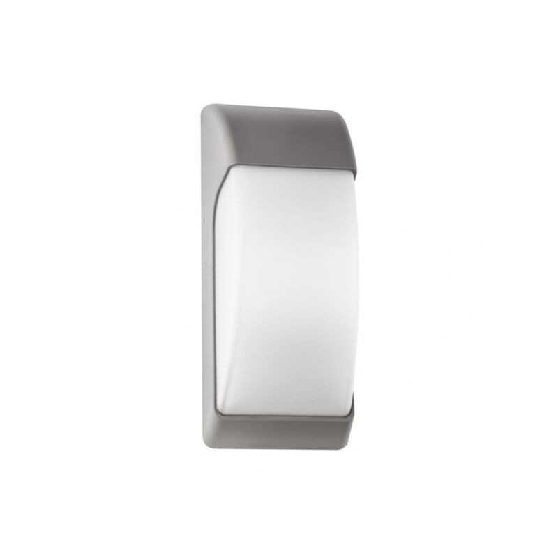 Fabrilamp - Lampada da parete espelta 1xe27 grigio grigio ip65 in policarbonato 32x12,9x13 cm