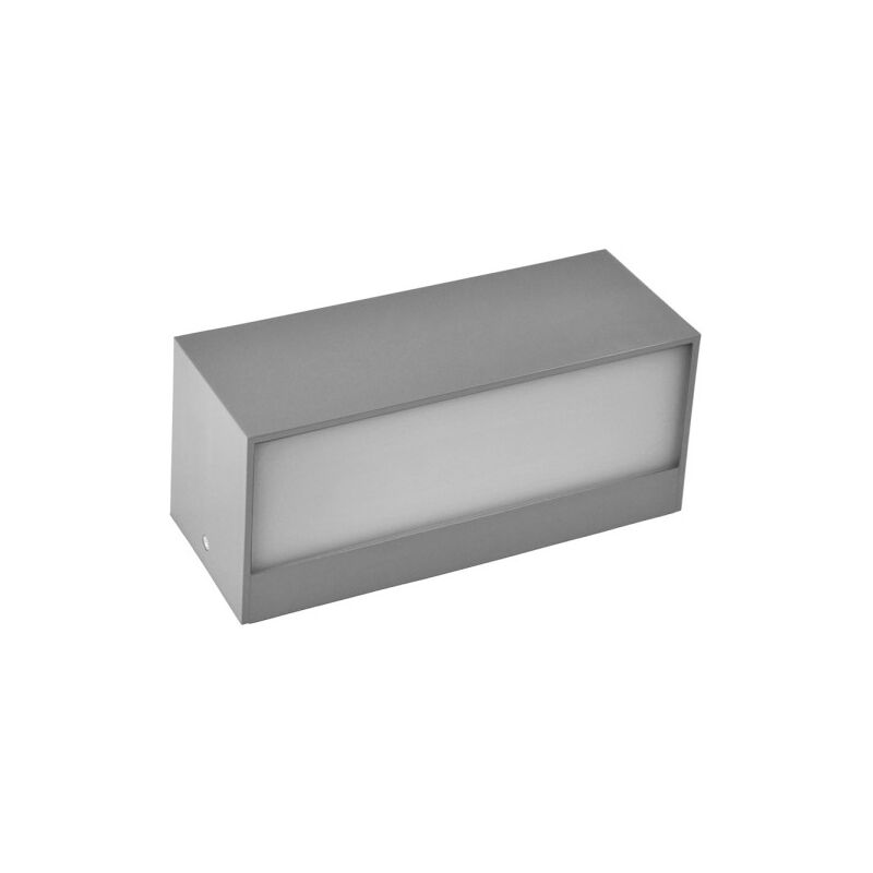 Masala lampada da parete per esterni 1xe27 grigio ip65 in policarbonato 9x23x10,1 cm