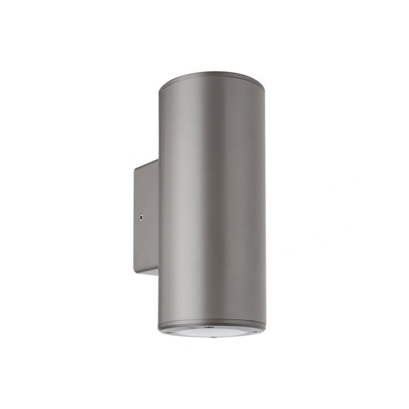 Lampada da parete per esterni yopol 2xgu10 cilindro grigio in policarbonato 18,6x7,6x9,9 cm ip54