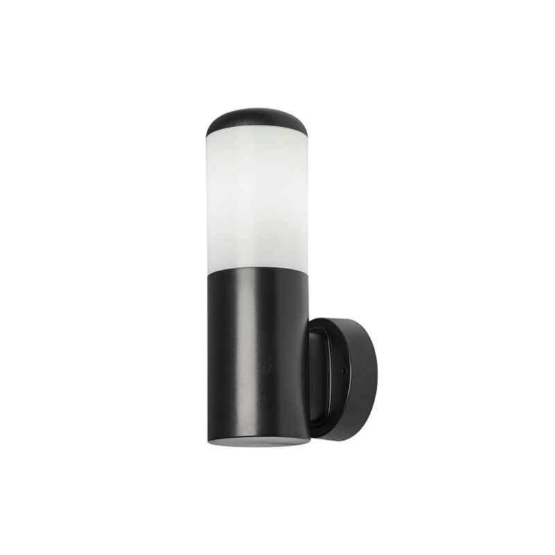 Lampada da parete per esterni azafran 1xe27 in policarbonato nero 19,6x9,1x13,4 cm ip44
