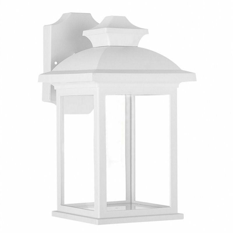 Fab 127561001 Lampada da Parete Esterno Alcandia 1xe27 Bianco Ip44 Policarbonato 31x17x22,3 Cm