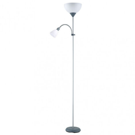 FAB 135542010  Standgerät Rigel 1xe27 + 1xe14 C / Leser Silber 180x34x25,5 Cm