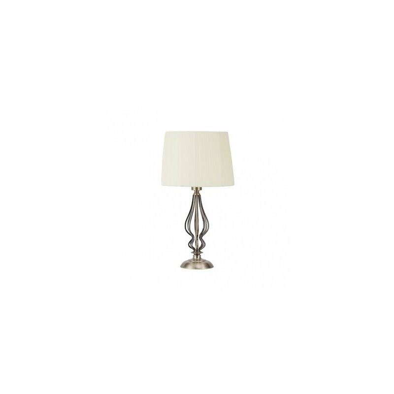 Image of Lampada da tavolo Cebrano 1xe27 Pelle con pantalone beige 30x30x55 Cm