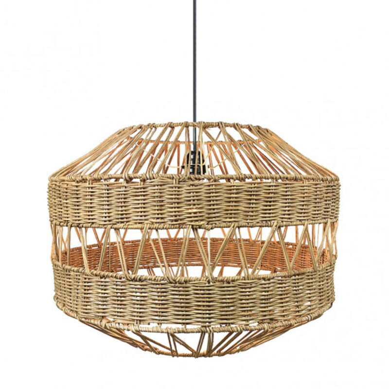 Fab 141295502 Pendente Rattan 1xe27 Bromelia