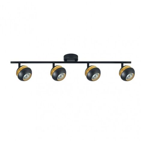 FAB 142094009  Regleta Beethoven 4xgu10 Negro/oro  14x69,5x8,5 Cm