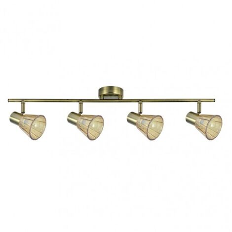 FAB 142194014  Regleta Cooper 4xe14 Cuero 16x69,5x8,5 Cm