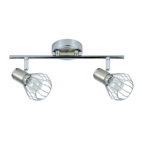 FAB 142292003  Bande Mateo 2xe14 Chrome / nickel 15x36,5x8,5 Cm