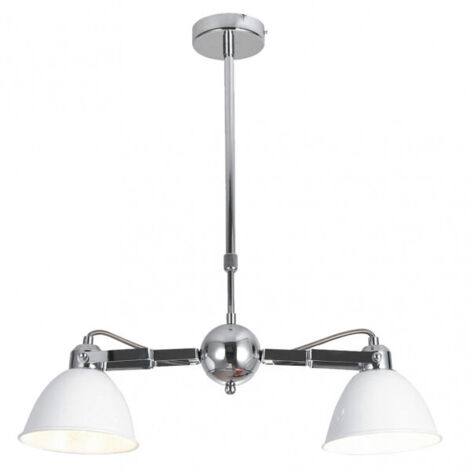 FAB 143152001  Lampe Buri 2xe27 Weiß / Chrom Regx52x15,5 Cm