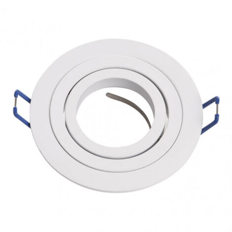 FAB 14348RE01  Empotrable Orientable Cenote 1xgu10 Redondo Blanco 2x9,2x9,2 Cm 8 De Corte.c/portalampara
