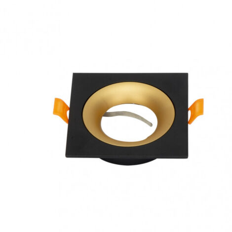 FAB 14448CU16 Incasso Anou 1xgu10 Quadrato Nero/Oro 2x9,2x9,2 Cm 8 Taglio C/Portalampada