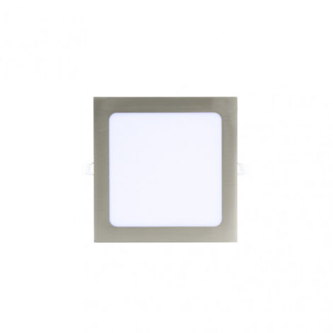 FAB 146981203 Downlight Basalte 12w 65000k Nickel Carré 1080lm 2,5x17x17 Cm Coupe 15,5x15,5 Cm