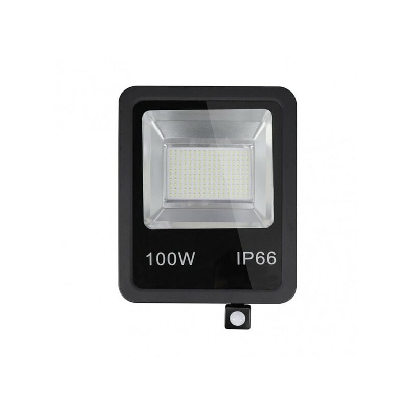 

Proyector C/sensor Olivino 100w 6500k Negro 9000l M Led Sm Ip66 39,5x28,5x7 Cm