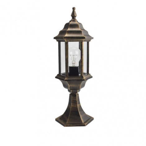 FAB 149471016  Sobremuro Exterior Aluminio Pollux 1xe27 Neg/oro  48,5x17x17 Cm  Ip44