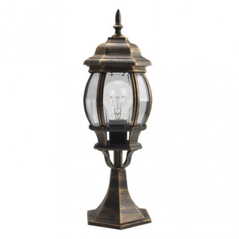 FAB 149571016 Sobremuro Exterior Aluminio Caelum 1xe27 Neg/oro 49x16x16 Cm Ip44