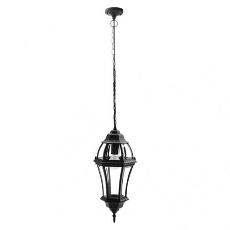 FAB 149611009 Suspension Extérieure Aluminium Becrux 1xe27 Noir Ip44 Regx24x24 Cm