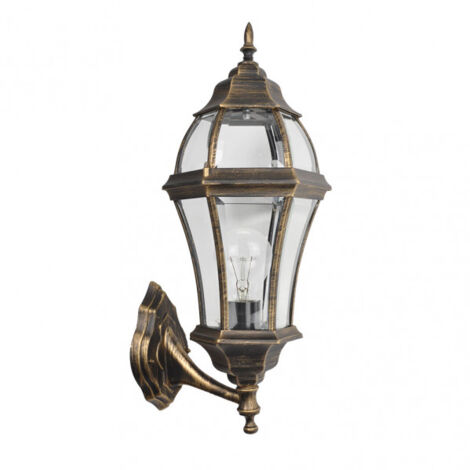 FAB 149661016  Appliquer Extérieur Aluminium Becrux 1xe27 Neg / oro Ip44 59,5x25x26 Cm