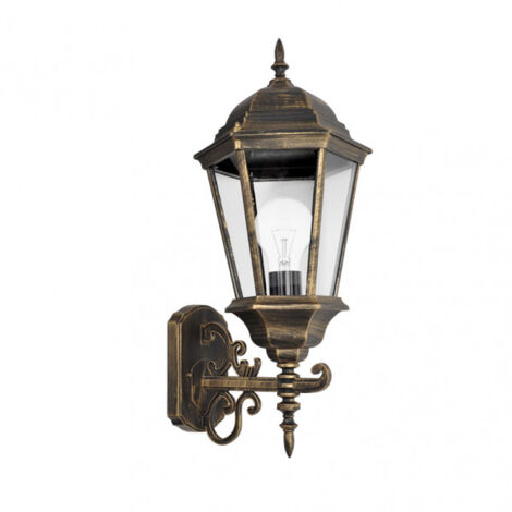 FAB 149761016  Aplique Exterior Aluminio Regulus 1xe27 Neg/oro   54x25x27 Cm  Ip44