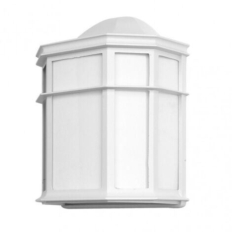 FAB 150061001  Applique da esterno in alluminio Bellatrix 1xe27 Bianco 25x11x19,5 Cm Ip44